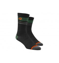 Calcetines Crankbrothers Icon Negro/Naranja/Verde