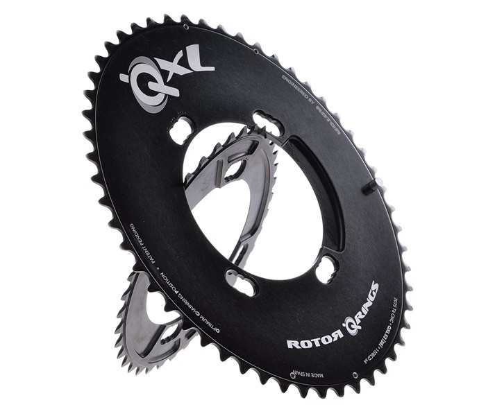 Plato Rotor Carretera Ovalado QXL 16% Q-Xl-53Ax130 Exterior Negro