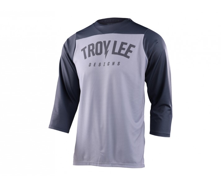 Camiseta 3/4 Troy Lee Camber LT Gris Oscuro/Gris