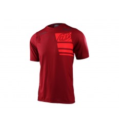 Camiseta Corta Troy Lee Skyline Air Rojo Oscuro/Rojo