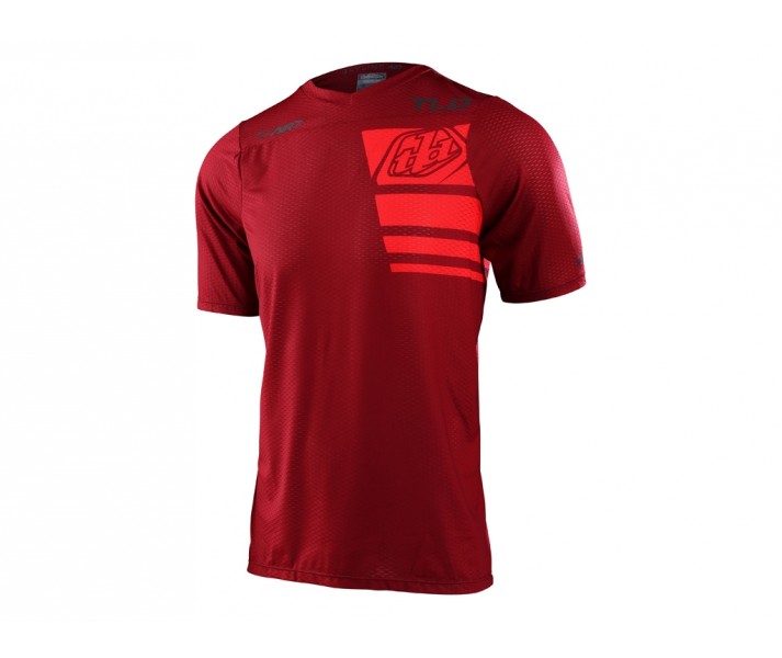 Camiseta Corta Troy Lee Skyline Air Rojo Oscuro/Rojo