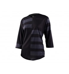 Camiseta Larga Mujer Troy Lee Mischief Split Stripe Negro