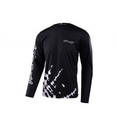 Camiseta Larga Troy Lee Flowline Big Spin Negro