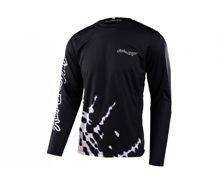 Camiseta Larga Troy Lee Flowline Big Spin Negro