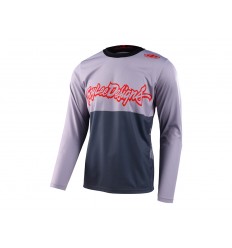 Camiseta Larga Troy Lee Flowline Gris/Rojo