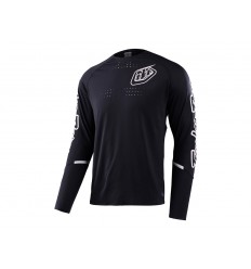 Camiseta Larga Troy Lee Sprint Ultra Negro/Blanco