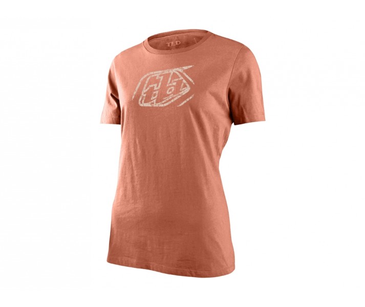 Camiseta Mujer Troy Lee Badge Coral