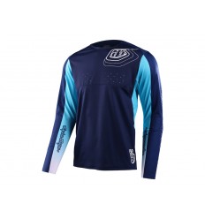 Camiseta Troy Lee Sprint Azul Oscuro/Azul/Blanco