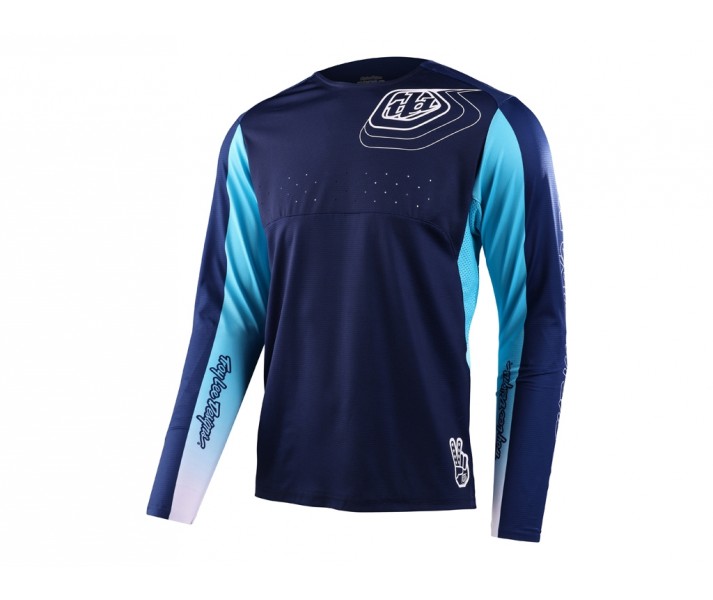 Camiseta Troy Lee Sprint Azul Oscuro/Azul/Blanco