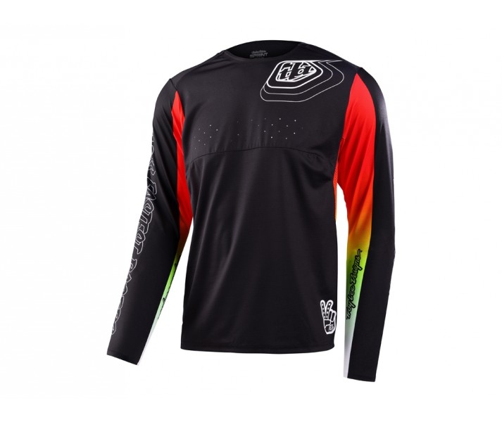 Camiseta Troy Lee Sprint Negro/Rojo/Blanco