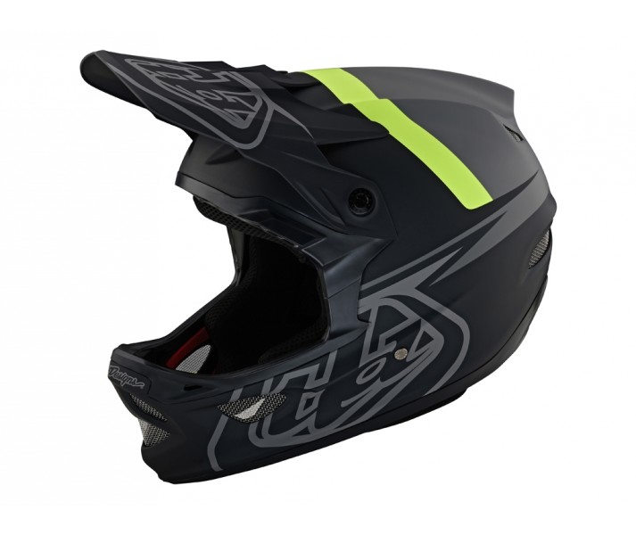 Casco Troy Lee D3 Fiberlite Gris Oscuro/Verde