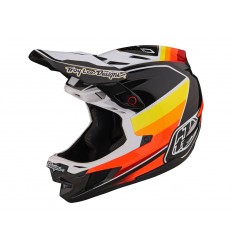 Casco Troy Lee D4 Carbono Mips Reverb Negro/Rojo/Amarillo