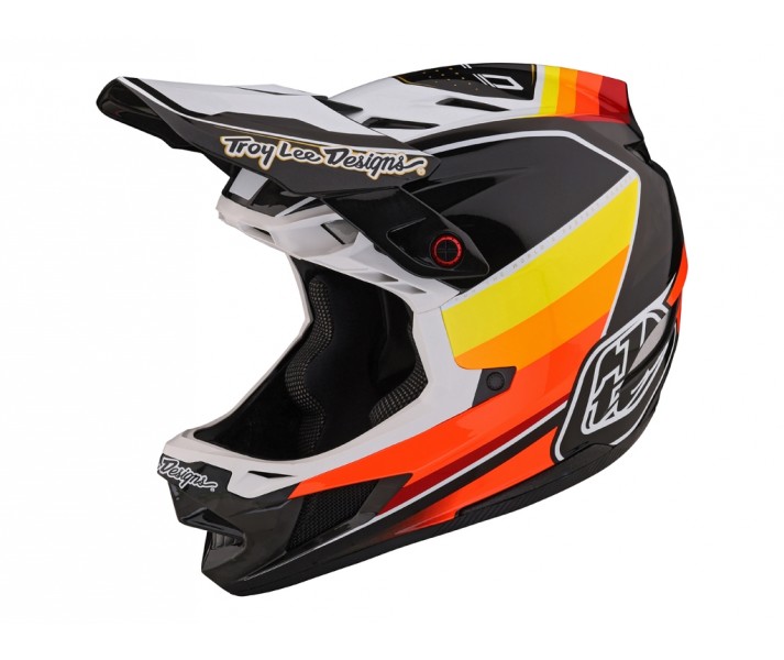 Casco Troy Lee D4 Carbono Mips Reverb Negro/Rojo/Amarillo