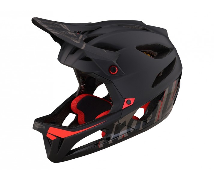 Casco Troy Lee Stage Mips Signature Negro/Rojo