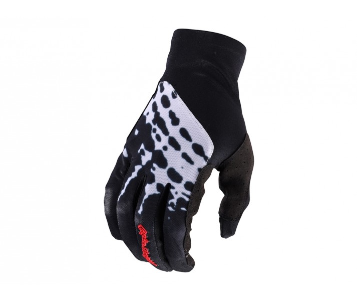 Guantes Troy Lee Flowline Big Spin Negro/Blanco