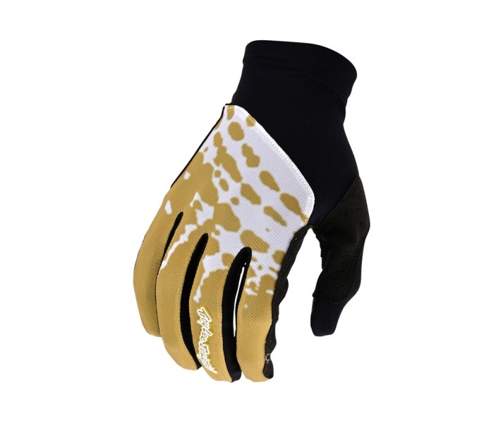 Guantes Troy Lee Flowline Big Spin Negro/Dorado