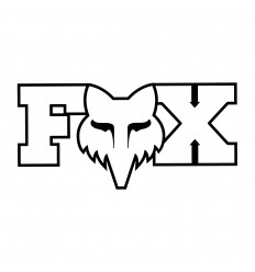 Pegatina Fox F Head X 7,5 cm Blanco