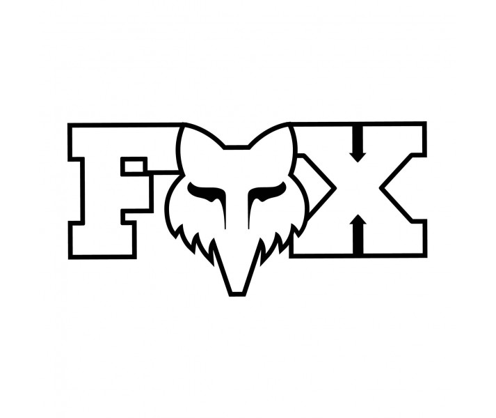 Pegatina Fox F Head X 7,5 cm Blanco