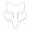 Pegatina Fox Head Die Cut 18 cm Blanco