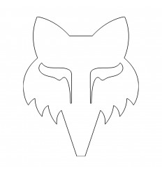 Pegatina Fox Head Die Cut 18 cm Blanco