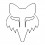 Pegatina Fox Head Die Cut 6,4 cm Blanco