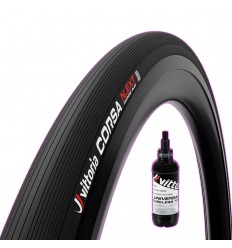 Pack 2 Cubiertas Vittoria Corsa N.EXT 700x28C + Sellante Tubeless