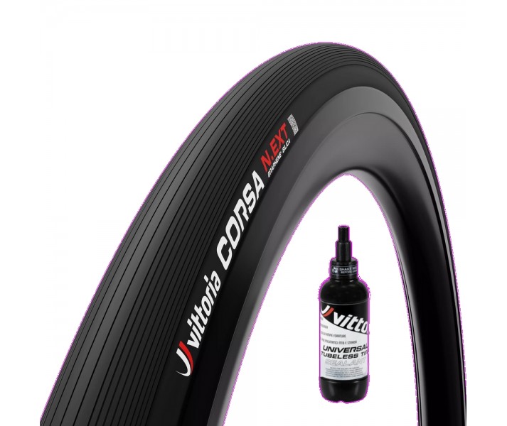 Pack 2 Cubiertas Vittoria Corsa N.EXT 700x28C + Sellante Tubeless