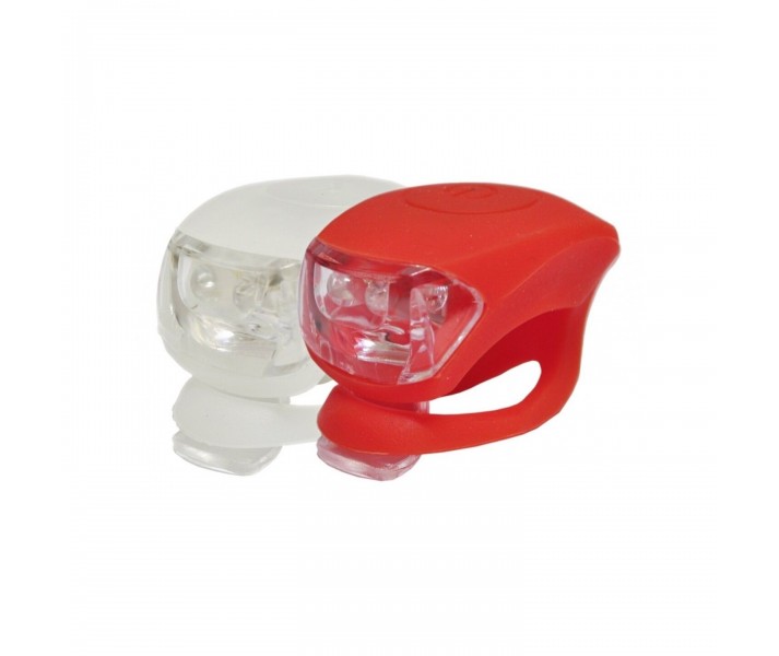 Juego Luces LED Blanco-Rojo Silicona