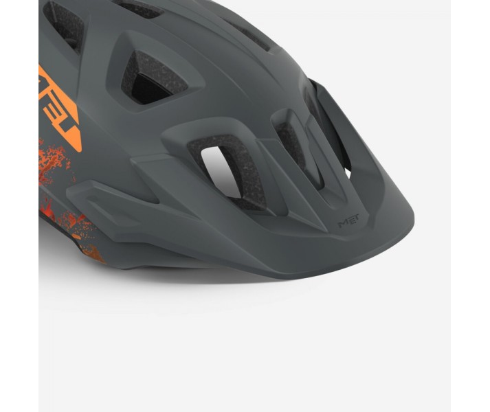 Visera Met Casco Eldar Gris/Naranja Mate