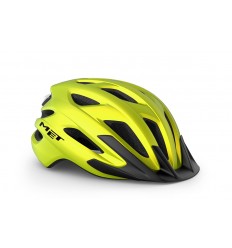 Casco Met Crossover Amarillo Lima Metalico Mate