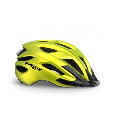 Casco Met Crossover Amarillo Lima Metalico Mate