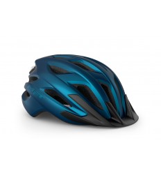 Casco Met Crossover Azul Metalico Mate