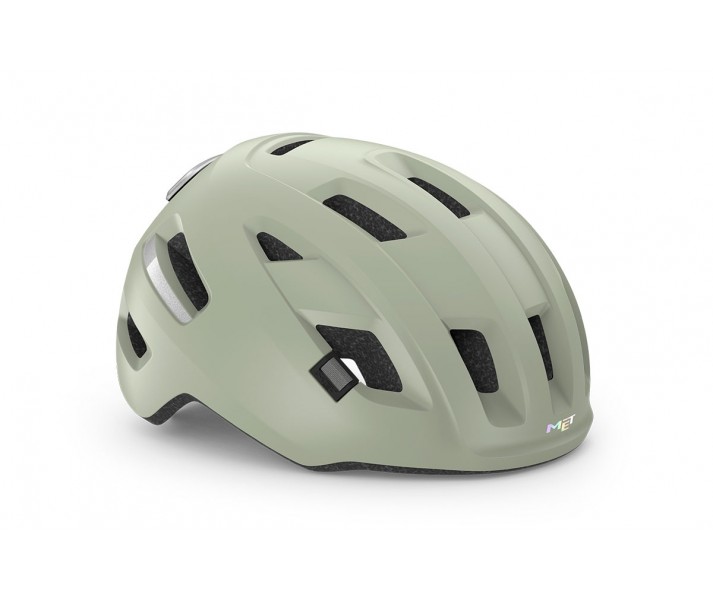 Casco Met E-Mob Gris Musgo Mate