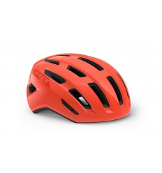 Casco Met Miles Mips Naranja Coral Brillo