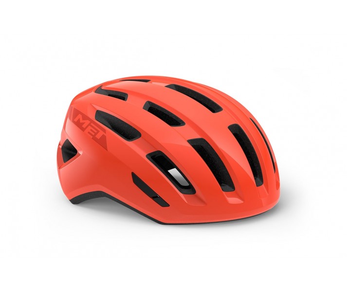 Casco Met Miles Mips Naranja Coral Brillo