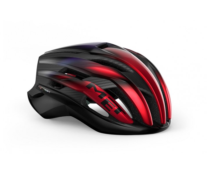 Casco Met Trenta 3K Carbon Mips Rojo Iridiscente Brillo