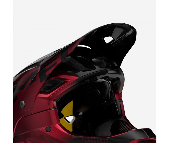 Visera Met Casco Parachute Mcr Rojo/Negro Metalico Brillo