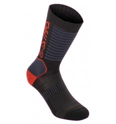 Calcetín Eltin Drytex Cool Negro Rojo