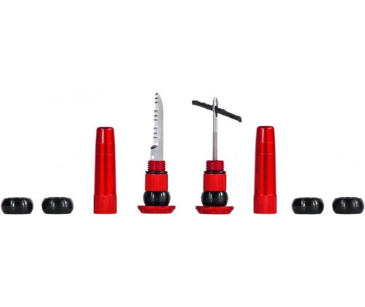 Kit Mechas Muc-Of Reparacion Tubeless Para Manillar Rojo