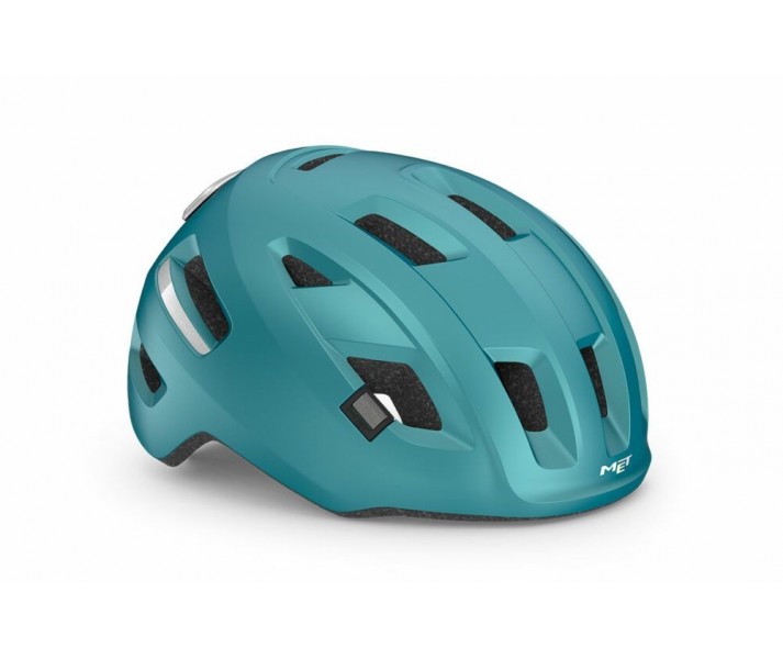 Casco Met E-Mob Turquesa Mate