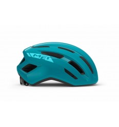 Casco Met Miles Mips Turquesa Brillo