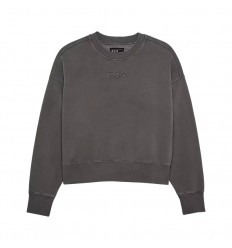 Sudadera Fox Mujer Wordmark Oversized Crew Gris |33140-052|