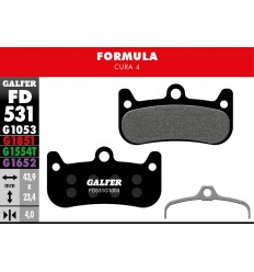 PASTILLAS FRENO GALFER DISCO STANDARD BRAKE PAD FORMULA CURA 4