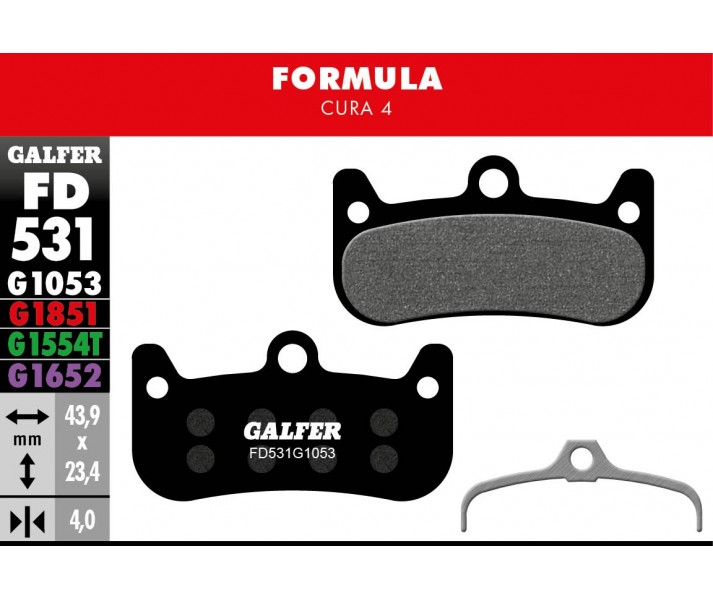 PASTILLAS FRENO GALFER DISCO STANDARD BRAKE PAD FORMULA CURA 4