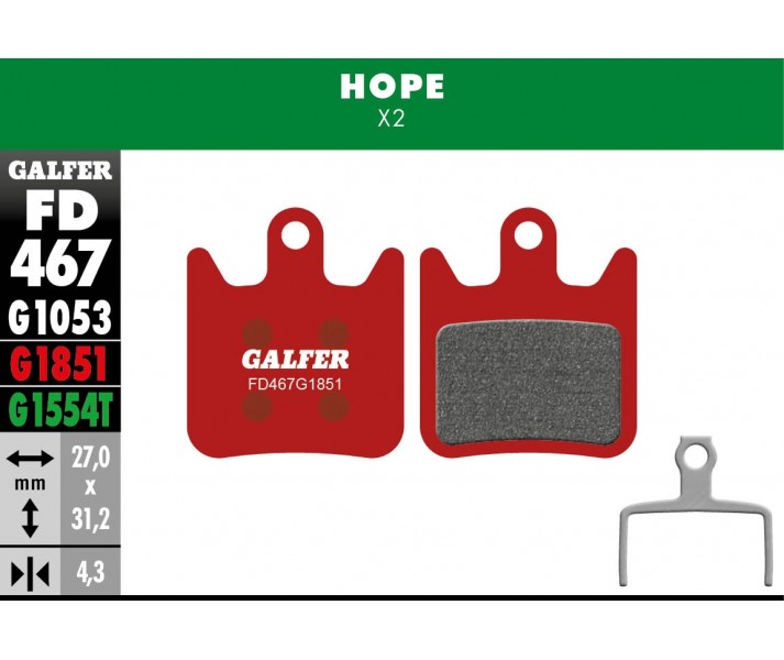 PASTILLAS FRENO GALFER DISCO ADVANCED BRAKE PAD HOPE X2